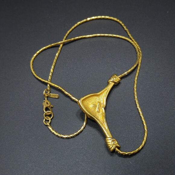 Vintage Monet Heart Necklace – Purple Crystal & Clear Rhinestones, 1980s - Picture 7 of 10